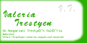 valeria trestyen business card